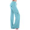 XUNRYAN Cargo Pants Women High Waist Hiking Yoga Pants Lightweight Outdoor Athletic Pants Crop Trousers Joggers Pockets view 1