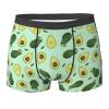 KiHene Men's Boxer Briefs Green Avocado Underwear Trunks Soft Stretch Sport Breathable Short Leg Underpants view 1