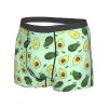 KiHene Men's Boxer Briefs Green Avocado Underwear Trunks Soft Stretch Sport Breathable Short Leg Underpants view 3