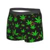 KiHene Men's Boxer Briefs Green Leaf Underwear Trunks Soft Stretch Sport Breathable Short Leg Underpants view 2