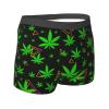 KiHene Men's Boxer Briefs Green Leaf Underwear Trunks Soft Stretch Sport Breathable Short Leg Underpants view 3