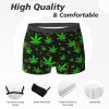 KiHene Men's Boxer Briefs Green Leaf Underwear Trunks Soft Stretch Sport Breathable Short Leg Underpants view 4