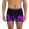 KiHene Men's Boxer Briefs Purple Fire Underwear Trunks Soft Stretch Sport Breathable Short Leg Underpants view 2