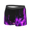 KiHene Men's Boxer Briefs Purple Fire Underwear Trunks Soft Stretch Sport Breathable Short Leg Underpants view 3