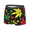 KiHene Men's Boxer Briefs Rasta Color Leaf Underwear Trunks Soft Stretch Sport Breathable Short Leg Underpants view 2