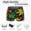 KiHene Men's Boxer Briefs Rasta Color Leaf Underwear Trunks Soft Stretch Sport Breathable Short Leg Underpants view 4