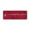 Alabama University Crimson Tide Red Design Logo with 4 Brass Grommets - 2x4 Ft - Printed Double-Layered 2 ply Spun Polyester - Correctly Reads on Both Sides - Finished Ends for Added Durability - Quadruple Stitched Fly End view 1