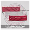 Alabama University Crimson Tide Red Design Logo with 4 Brass Grommets - 2x4 Ft - Printed Double-Layered 2 ply Spun Polyester - Correctly Reads on Both Sides - Finished Ends for Added Durability - Quadruple Stitched Fly End view 2