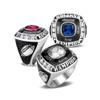 Stainless Steel Championship Ring Custom Text and Color - Football (11, Silver) view 1