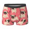 KiHene Men's Boxer Briefs Lovely Pugs Underwear Trunks Soft Stretch Sport Breathable Short Leg Underpants view 1