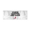 Alabama Collegiate Crimson Tide Where Legends Are Made Primary A Logo with 4 Brass Grommets - 2x4 Ft - Printed Double-Layered 2 ply Spun Polyester - Correctly Reads on Both Sides - Finished Ends for Added Durability - Quadruple Stitched Fly End
