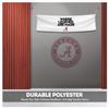 Alabama Collegiate Crimson Tide Where Legends Are Made Primary A Logo with 4 Brass Grommets - 2x4 Ft - Printed Double-Layered 2 ply Spun Polyester - Correctly Reads on Both Sides - Finished Ends for Added Durability - Quadruple Stitched Fly End view 3