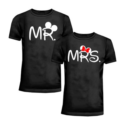 Matching Shirts for Couples Mr Mrs His and HersMM Shirt for Valentine Mens Women MM T-Shirt Set 52 WomenXL/Mens Black