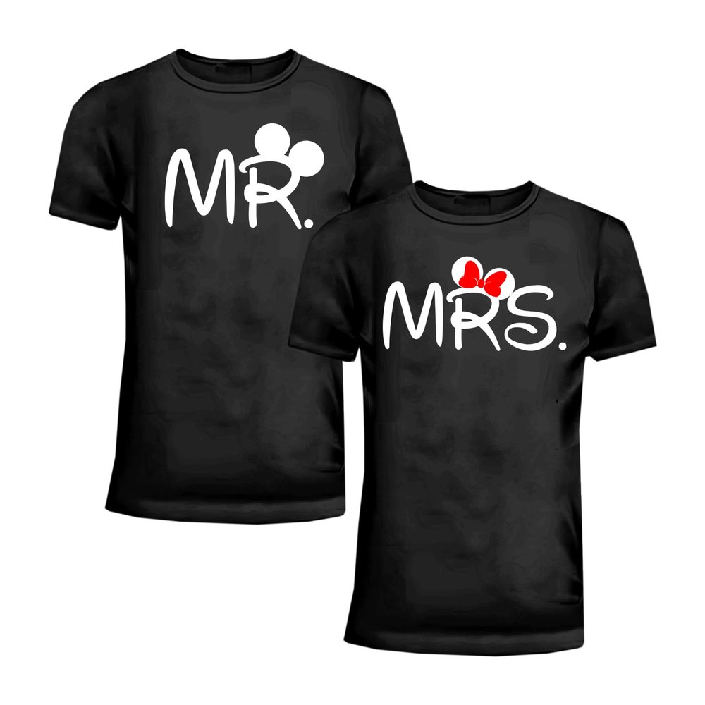 Matching Shirts for Couples Mr Mrs His and HersMM Shirt for Valentine Mens Women MM T-Shirt Set 52 WomenXL/Mens Black