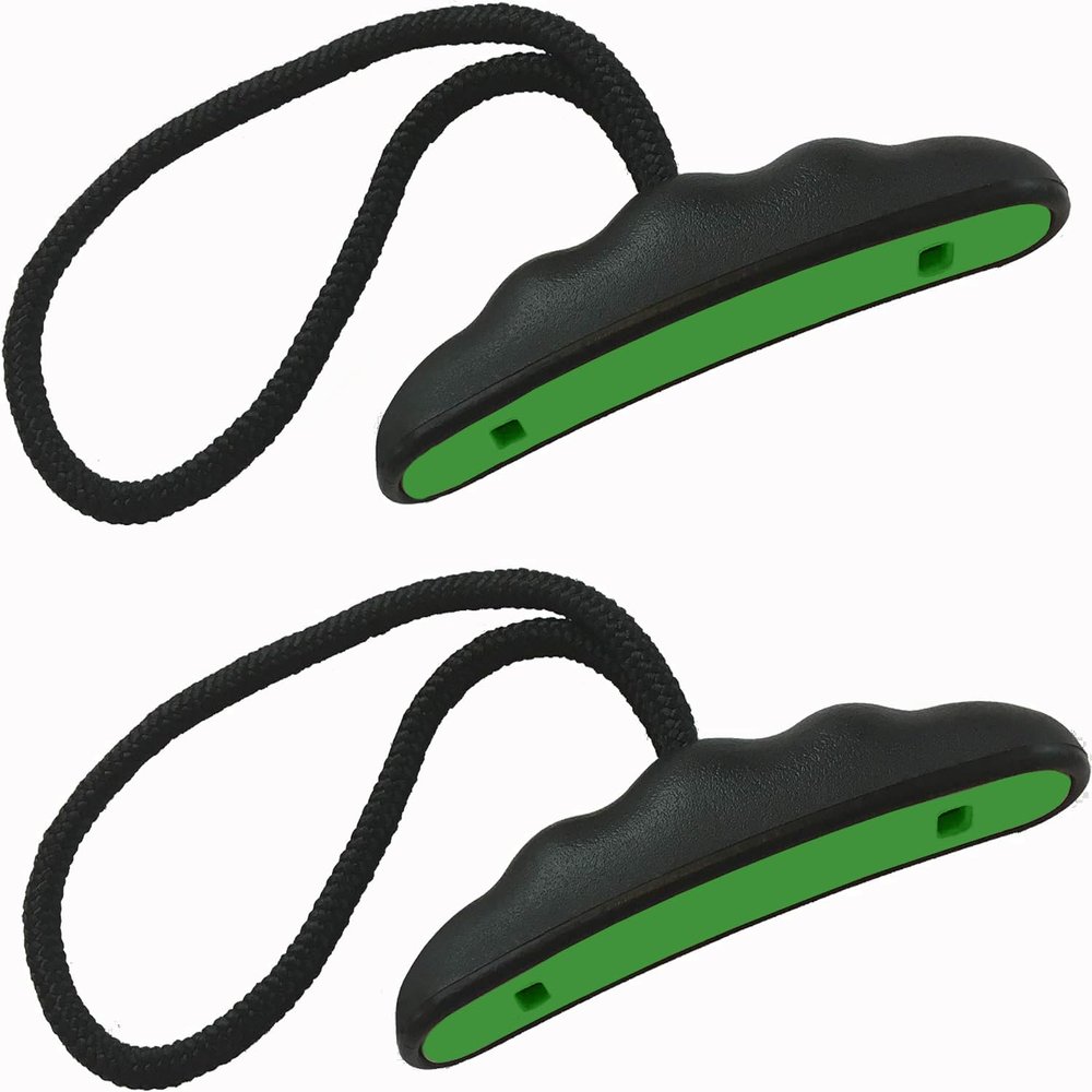 Occult Kayak Handles - Green (2 Pack) - Heavy Duty - Sleek T-Handle Design - Heavy Duty Bungee - Easy 3-Step Installation and Ergonomic Comfort - Kayak and Boating Accessories