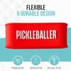 Palms-O-Aces | Pickleball Grip Bands | Silicone Paddle Grip Bands for Securing Overgrips & Paddle Identification | Embossed Non-Slip | Universal Fit Pickleball Accessory & Gift for Players | Red 3B view 4