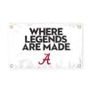 Alabama Collegiate Crimson Tide Where Legends Are Made Primary A Logo with 4 Brass Grommets - 4x6 Ft - Printed Double-Layered 2 ply Polyester - Correctly Reads on Both Sides - Finished Ends for Added Durability view 1
