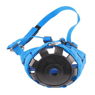 DOACT Horse Grazing Muzzle, Anti-Bite Halter, Small Size Blue Nylon Headcollar with Adjustable Fastener, Safe Field Equestrian Tack