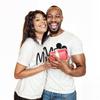 Couple Matching Shirts Mr Mrs His and her T-Shirt Set Husband Wife Man Women Out fits Valentine 2 Women XXL/Men S White view 2