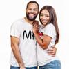 Couple Matching Shirts Mr Mrs His and her T-Shirt Set Husband Wife Man Women Out fits Valentine 2 Women XXL/Men S White view 3