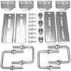 4 PCS 8" Galvanized Swivel Top Bunk Bracket Kit with Hardware for 3"x3"2"x3",1.5"x3" Boat Trailer Crossmember, Boat Trailer Bunk Brackets & Square U-Bolts view 1