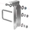 4 PCS 8" Galvanized Swivel Top Bunk Bracket Kit with Hardware for 3"x3"2"x3",1.5"x3" Boat Trailer Crossmember, Boat Trailer Bunk Brackets & Square U-Bolts view 3