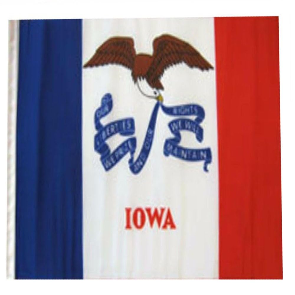 12x18 12"x18" State of Iowa Sleeve Flag Boat Car Garden