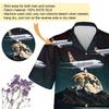 Airplane Hawaiian Shirts for Men - Moon Night Button Down Mens Hawaiian Shirts Short Sleeve Series 23 Size L view 3