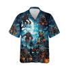 Werewolf Hawaiian Shirts for Men - Scary Night Button Down Mens Hawaiian Shirts Set 91 Size L view 1