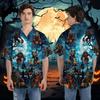 Werewolf Hawaiian Shirts for Men - Scary Night Button Down Mens Hawaiian Shirts Set 91 Size L view 2
