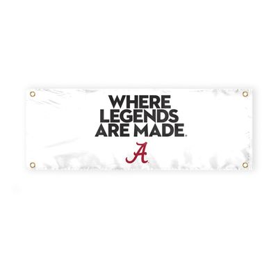 A.G.A.S Crimson Tide Alabama Flag Banner - 3x8 Ft - Double-Layered Polyester - Wall Mount - Rectangular - Crimson - 96 inches x 36 inches