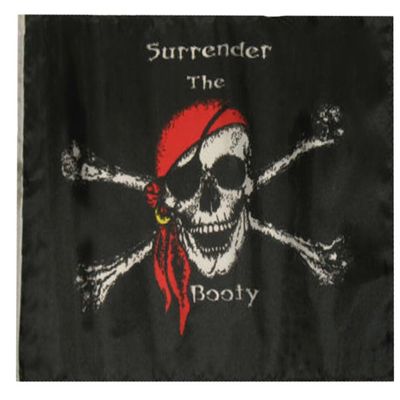 12x18 12"x18" Jolly Roger Pirate Surrender The Booty Sleeve Flag Boat Car Garden