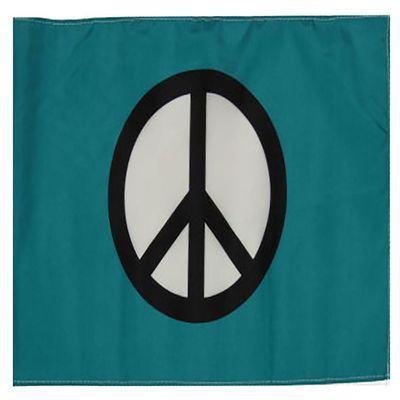 12x18 12"x18" Peace Symbol Teal Sleeve Flag Boat Car Garden