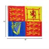 12x18 12"x18" UK United Kingdom Royal Standard Sleeve Flag Boat Car Garden view 2