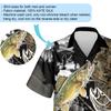 Walleye Fishing Hawaiian Shirts for Men - Camouflage Button Down Mens Hawaiian Shirts Set 46 Size 3XL view 3