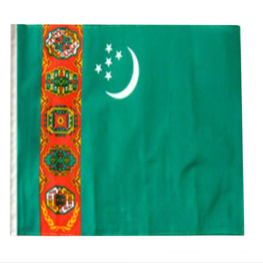 12x18 12"x18" Turkmenistan Sleeve Flag Boat Car Garden