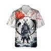 Samurai Hawaiian Shirts for Men - Samurai General Armor Button Down Mens Hawaiian Shirts Set 66 Size L view 1