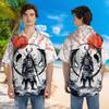 Samurai Hawaiian Shirts for Men - Samurai General Armor Button Down Mens Hawaiian Shirts Set 66 Size L view 2