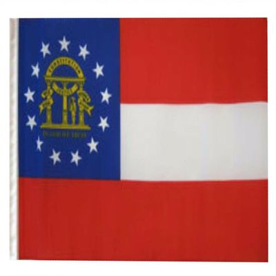 12x18 12"x18" State of Georgia Sleeve Flag Boat Car Garden (Sewn Edges)
