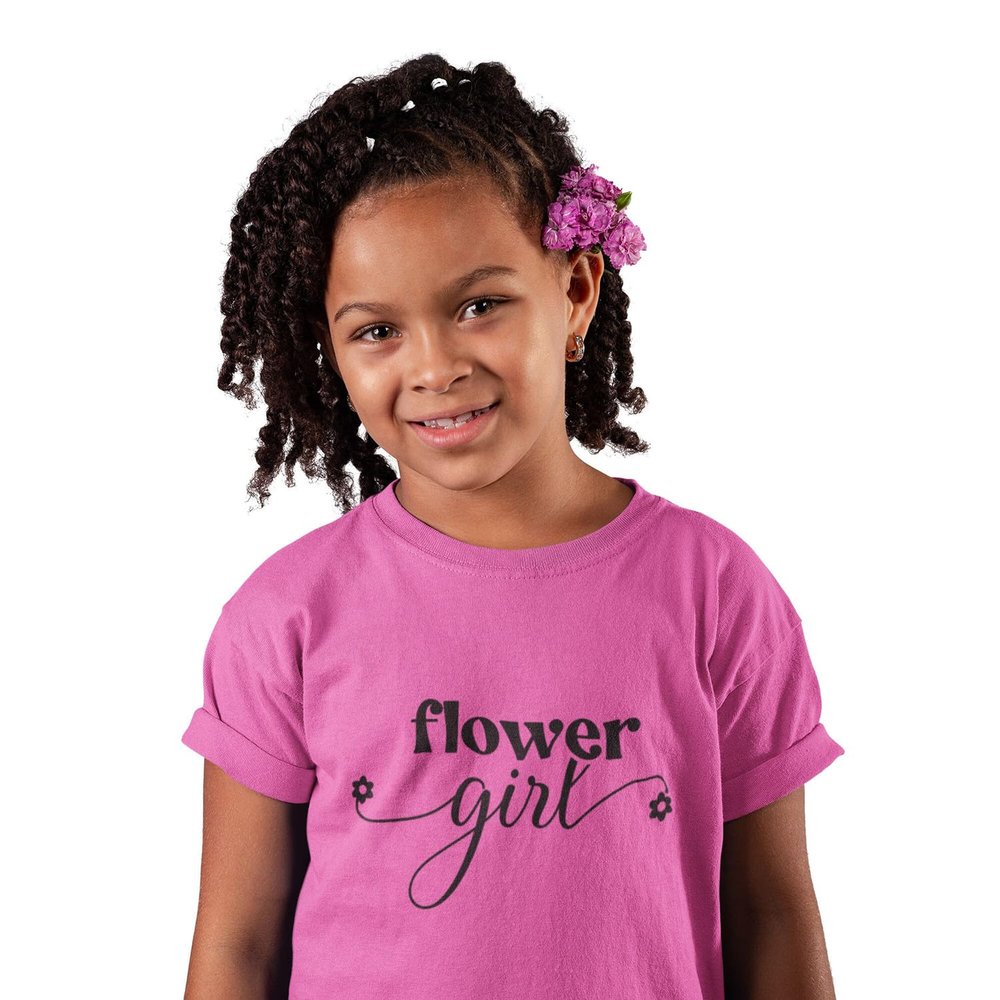 Cute Flower Girl Shirts in Sizes Infant to Youth XL - Available in Several Styles & Colors