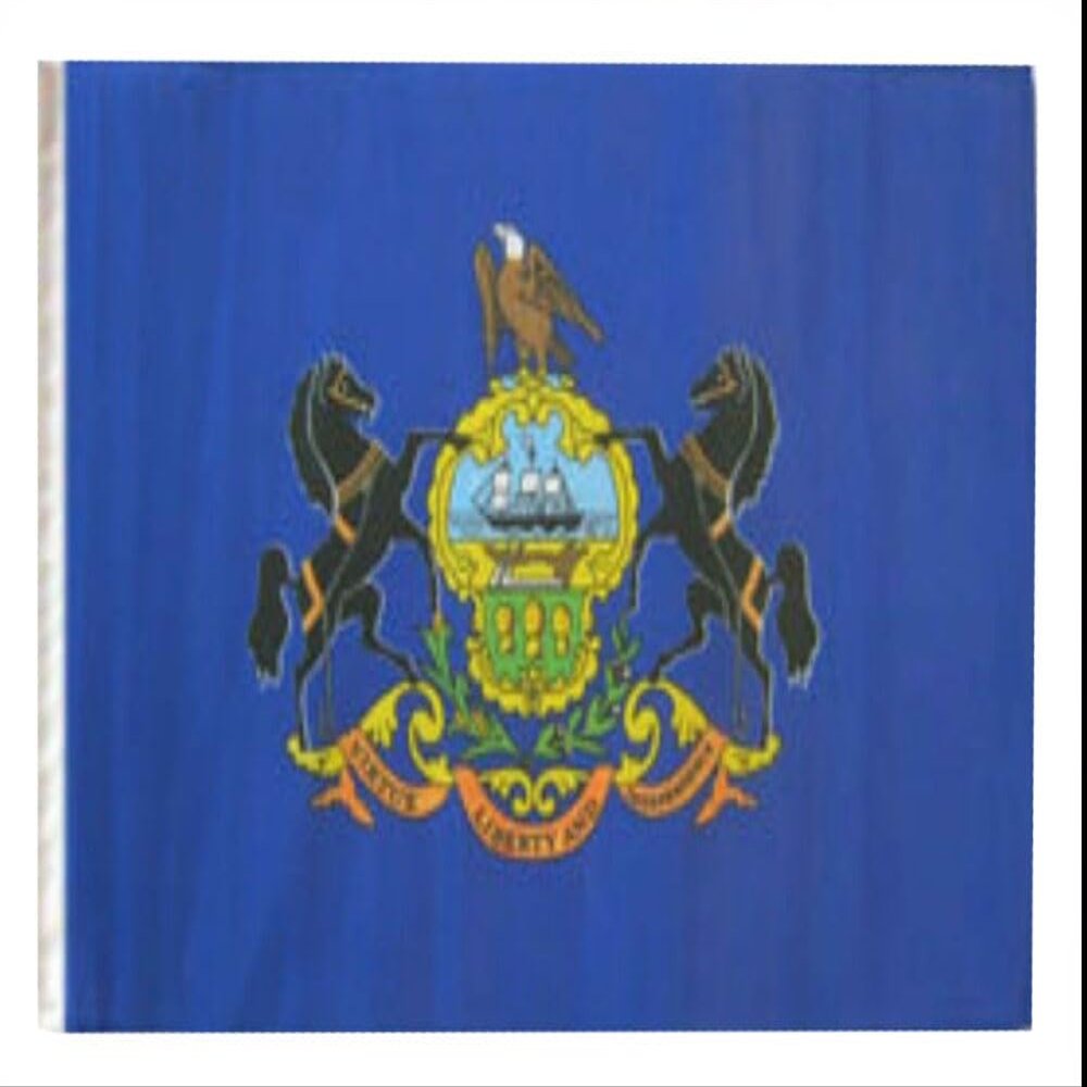 12x18 12"x18" State of Pennsylvania Sleeve Flag Boat Car Garden
