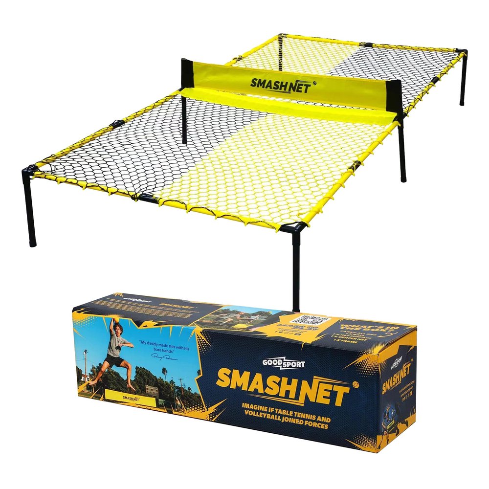 Outdoor Family Backyard Game Set for Adults and Kids Portable Hybrid Volleyball and Table Tennis Net Easy Quick Assembly Durable Sport Equipment for Beach Parks Tailgates Lawn & Backyard Play