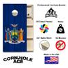 CornholeAce ACE PRO New York State Flag Professional Cornhole Boards - No Bounce! 3/4" Baltic Birch Plywood, Handles, Regulation Size (4x2ft), Tournament Style, Made in USA view 2