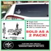 2 Pack - Hawaii - Girl on Surfboard | Decal Vinyl Sticker Graphics for Car Truck SUV Van Window Laptop Tumbler| 5" Width by 5.5" Height HOM0124.054 Turquoise view 2