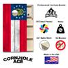 CornholeAce ACE PRO Georgia State Flag Professional Cornhole Boards - No Bounce! 3/4" Baltic Birch Plywood, Handles, Regulation Size (4x2ft), Tournament Style, Made in USA view 2