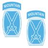 2 Pack - 10th Mountain Division (Light Infantry) - Insignia | Decal Vinyl Sticker Graphics for Car Truck SUV Van Window Laptop Tumbler| 4" Width by 5.5" Height HOM0117.053 Light Blue view 1