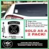 2 Pack - 10th Mountain Division (Light Infantry) - Insignia | Decal Vinyl Sticker Graphics for Car Truck SUV Van Window Laptop Tumbler| 4" Width by 5.5" Height HOM0117.053 Light Blue view 2