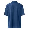 Fashion T-Shirt, Men Shirts for Mens 70S Shirt Red Designer Spring Summer Men's Casual Cotton Linen Solid Color Short Sleeve Shirts Loose XL Collared Polo Down Big Wicking Tshirts (4XL, Blue) view 3