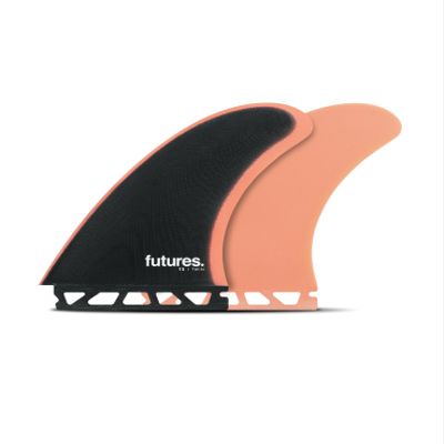 Futures T2 Fiberglass Twin Fin Set-Indigo/Rose