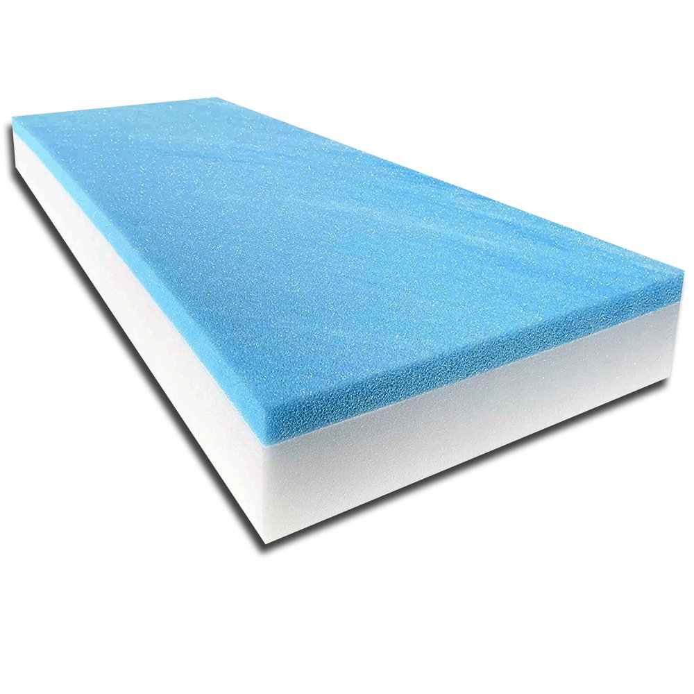 FoamTouch 7" Height x 30" Width x 75" Length Camper/RV bunk mat with White Gel Memory Foam -No Cover